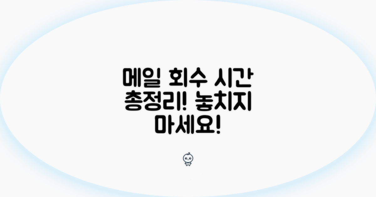 메일 회수 가능 시간 총정리