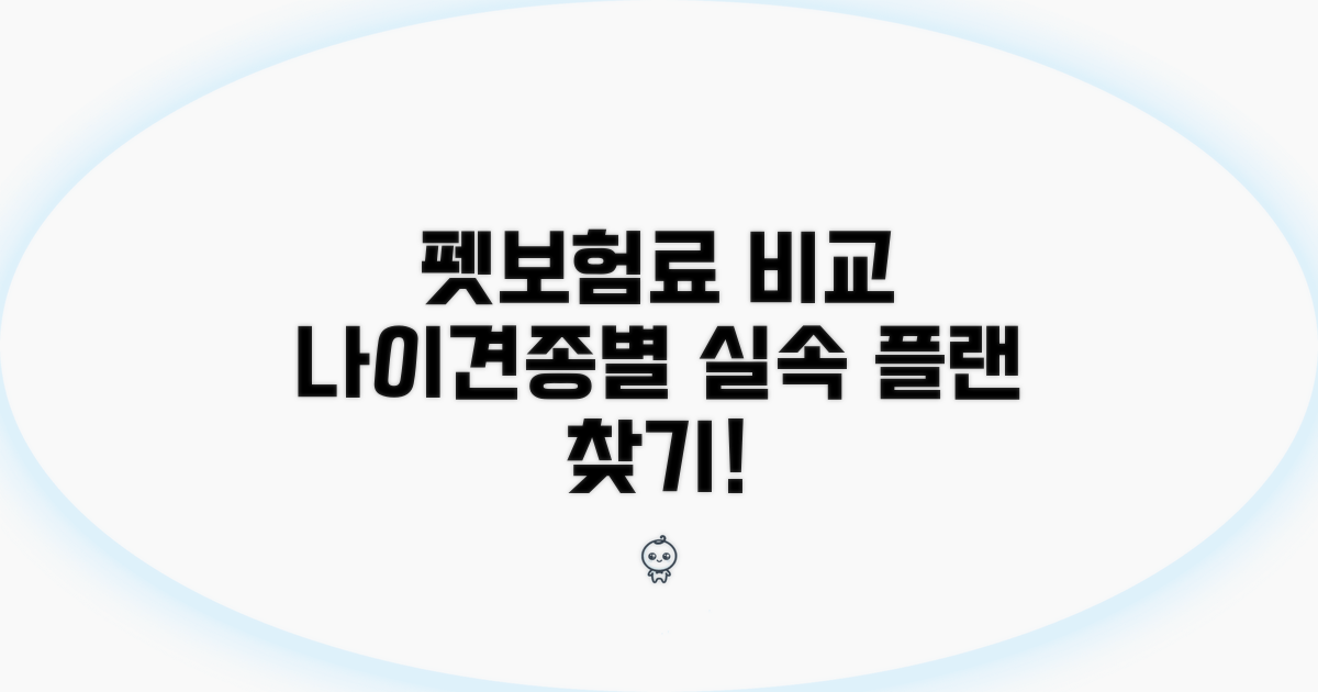 나이, 견종별 펫보험료 비교 분석