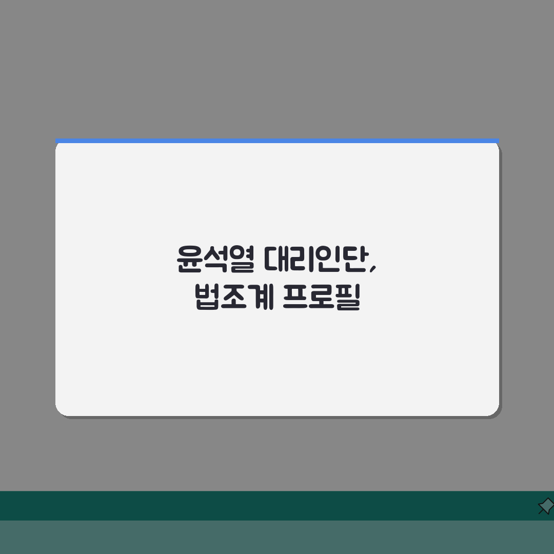 윤석열 대리인단 구성과 전략 | 법조계 인사 프로필 특징 추천!